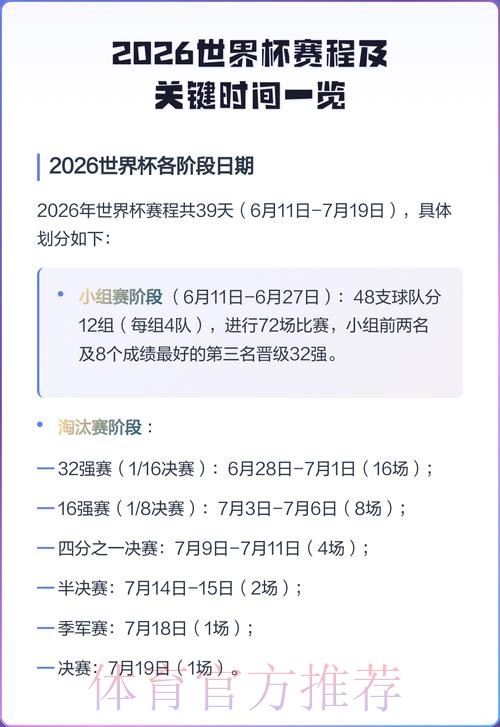2026世界杯赛程实时更新最新时间表查询入口